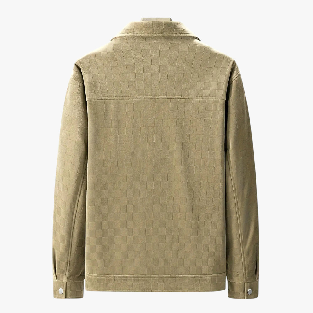 Men's Textured Check Overshirt | Lightweight Trucker Style