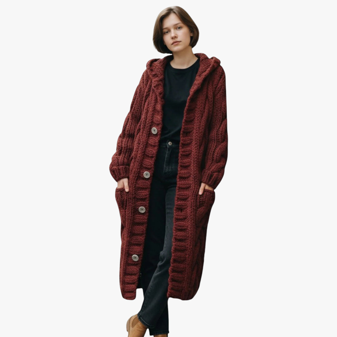 Women's Long Winter Coat | Hood